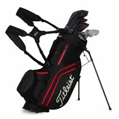 Titleist Hybrid 14 Golf Bag -Golf Headwear Sales Store 2021 Hybrid 14 Black Black Red TB21SX14 006 01 97247.1659463320