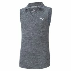 PUMA Golf Puma Girls Sleeveless Heather Polo -Golf Headwear Sales Store 579314 15 1 27339.1665507444