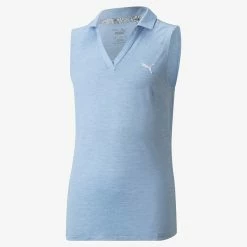PUMA Golf Puma Girls Sleeveless Heather Polo -Golf Headwear Sales Store 579314 20 1 89776.1665507444