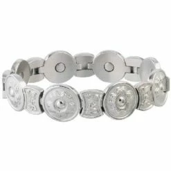 Sabona Round Flower Stainless Magnetic Bracelet