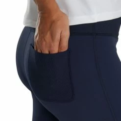 FootJoy Golf FootJoy Womens Rib Block Leggings -Golf Headwear Sales Store FootJoy Womens Rib Block Leggings Navy e 92146.1672340816