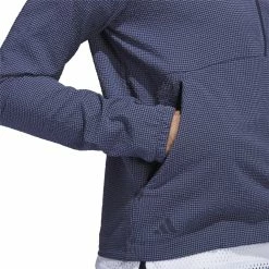 Adidas Golf Adidas Womens Seersucker Quarter Zip Hoodie -Golf Headwear Sales Store HS8971 03 80168.1679077112