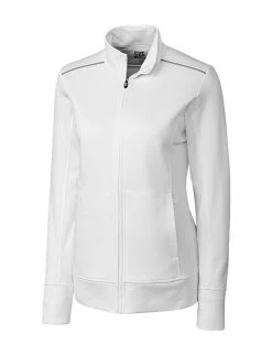Cutter & Buck Women's WeatherTec Ridge Full Zip -Golf Headwear Sales Store LCK02571 WH MANN HG 52455.1668534296