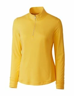 Cutter & Buck Ladies Madeline Half Zip Mockneck Top -Golf Headwear Sales Store LCK08651 GDA MANN HG 50841.1649800453