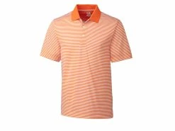 Cutter & Buck DryTec Trevor Stripe Polo -Golf Headwear Sales Store MCK00332 ORBWH MANN HG 40448.1649280371