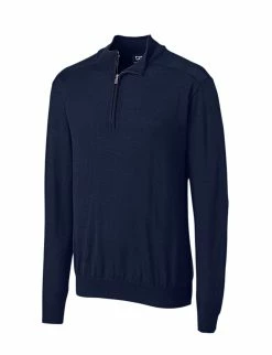 Cutter & Buck Douglas Half-Zip Mock -Golf Headwear Sales Store MCS07725 LYN MANN HG 73247.1649368917