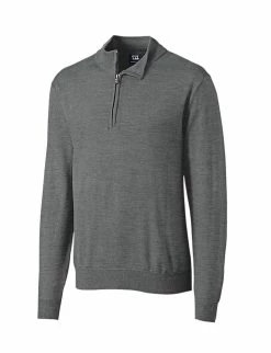 Cutter & Buck Douglas Half-Zip Mock -Golf Headwear Sales Store MCS07725 MDGH MANN HG 20623.1649368917