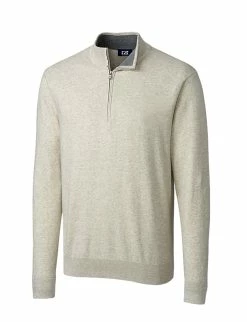 Cutter & Buck Lakemont Tri-Blend Quarter Zip Sweater -Golf Headwear Sales Store MCS07728 OMH MANN HG 74094.1649369430