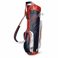 Sun Mountain Leather Cart Bag -Golf Headwear Sales Store NavyWHiteRed 19245.1621612874