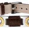 Sabona Brown Leather Gem Duet Magnetic Bracelet -Golf Headwear Sales Store Sabona 260 circle front web 44551.1427828188